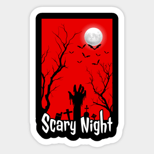 Scary night Sticker